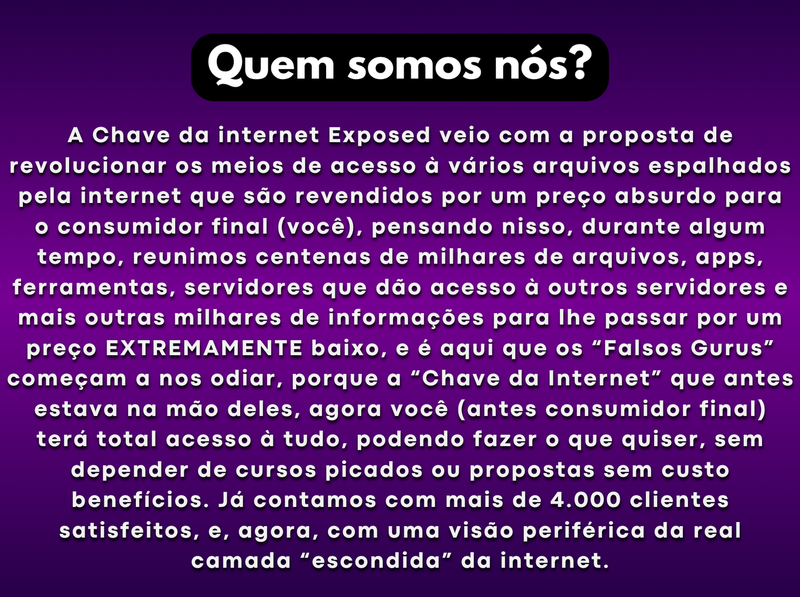 CHAVE DA INTERNET EXPOSED